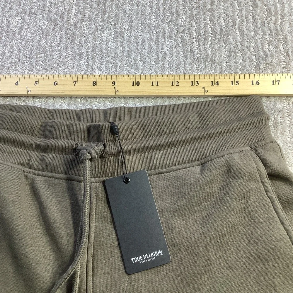 True Religion Brown Horseshoe Embroidered Straight Leg Sweatpants Size M NWT